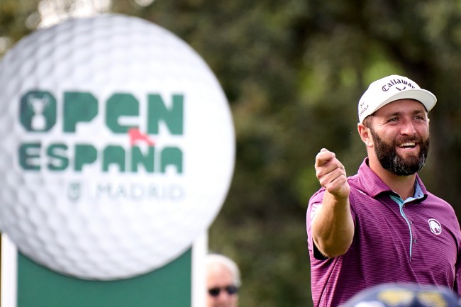 Jugador profesional de golf en el Open de España