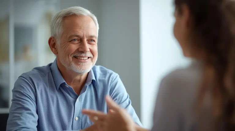 Senior siguiendo guía para contratar hipoteca inversa