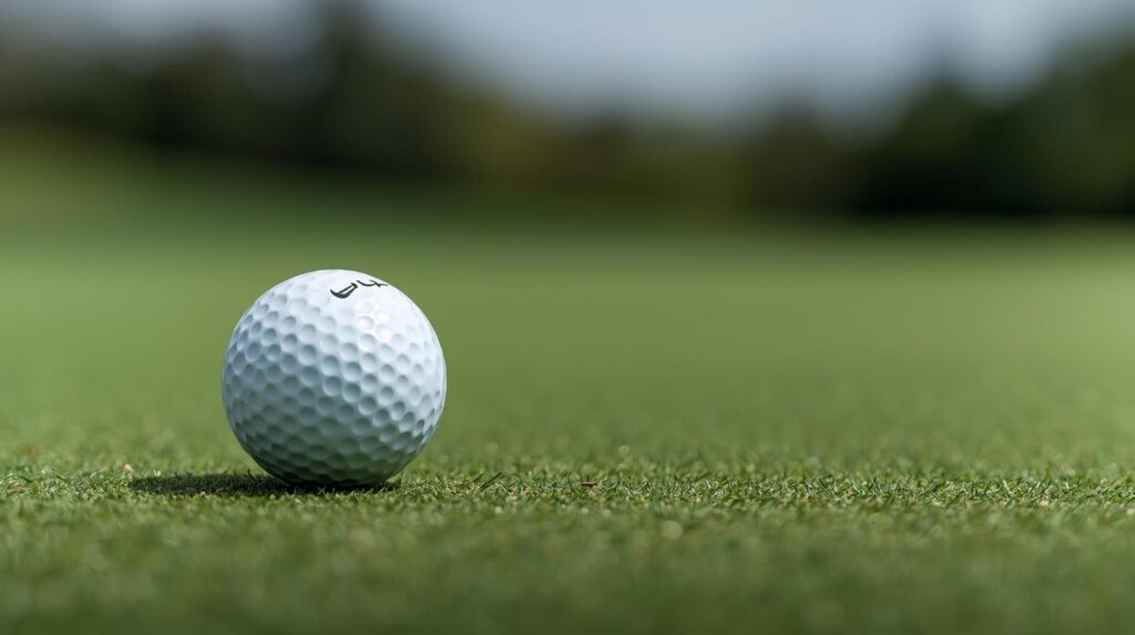Pelota de golf en primer plano