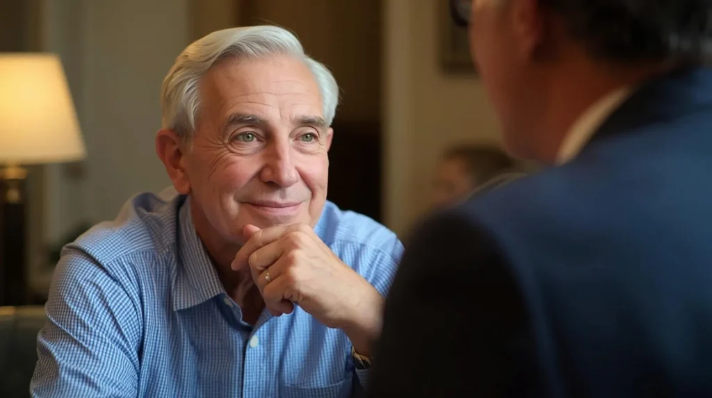 Senior recibiendo asesoramiento sobre la Ley de Dependencia