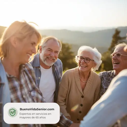 Seniors felices en un día soleado pasándolo bien