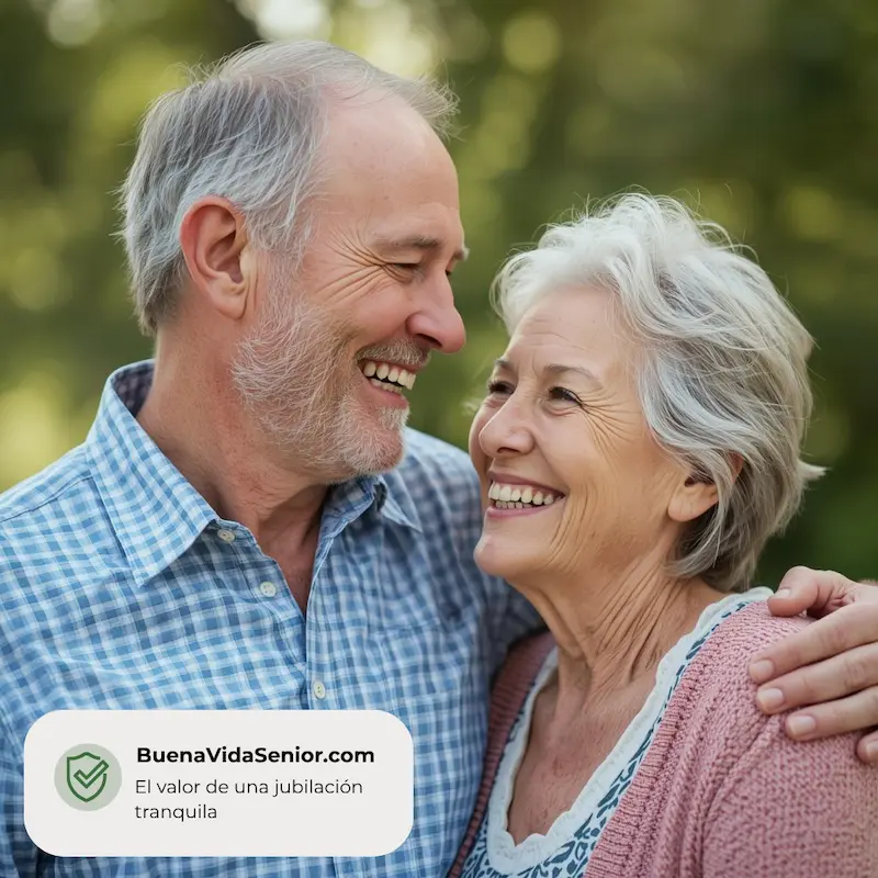 Pareja senior muy felices, en un día soleado