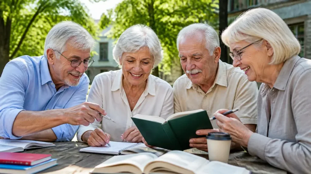 Seniors disfrutando de una actividad al aire libre