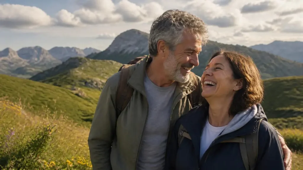 Pareja disfrutando de unas vacaciones en el norte de España