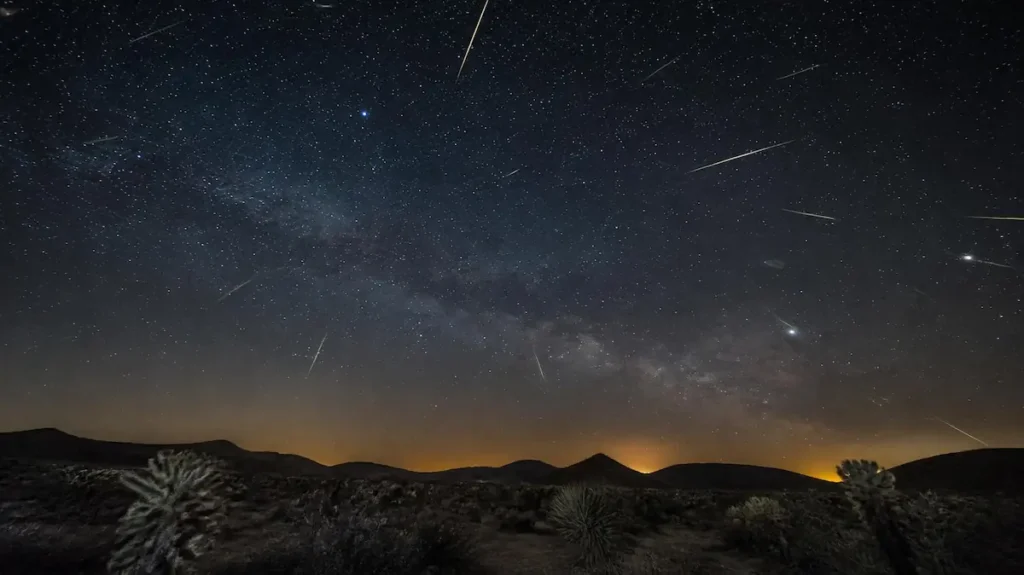 Imagen de una lluvia de estrellas