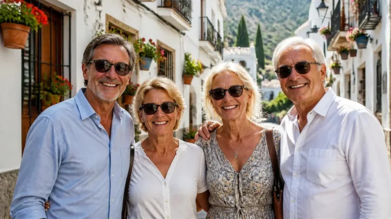 Seniors en un pueblo con encanto