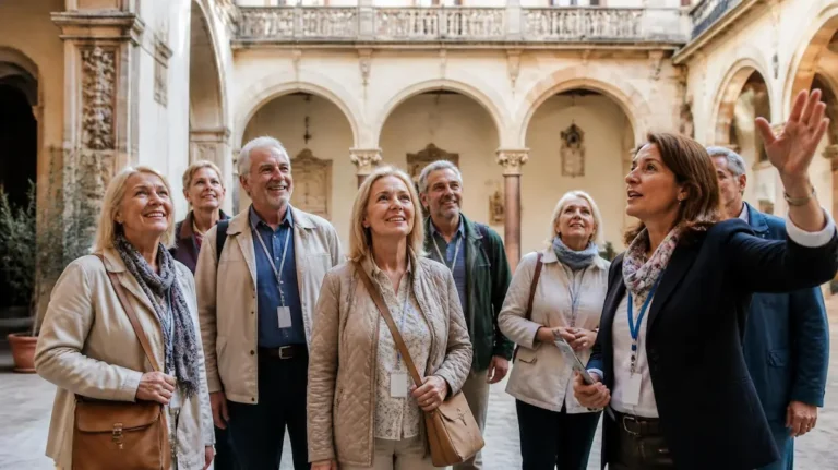 Seniors en una visita guiada en una jornada de patrimonio