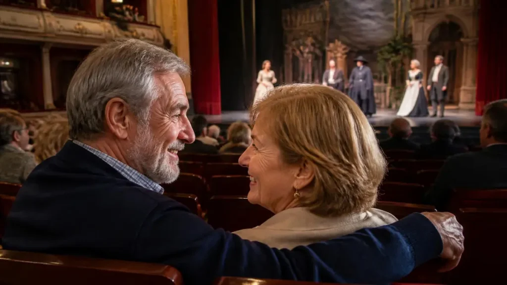 Pareja senior disfrutando de Don Juan Tenorio